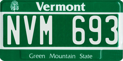 VT license plate NVM693