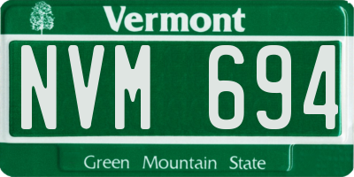 VT license plate NVM694