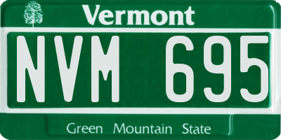 VT license plate NVM695