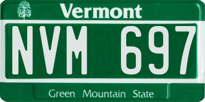 VT license plate NVM697