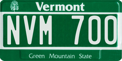 VT license plate NVM700