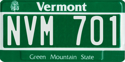 VT license plate NVM701