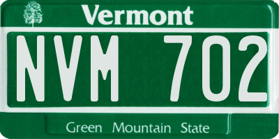VT license plate NVM702