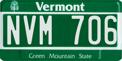 VT license plate NVM706