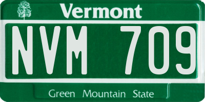 VT license plate NVM709