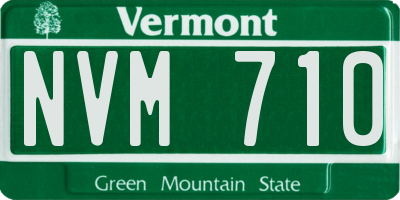 VT license plate NVM710