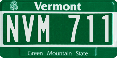 VT license plate NVM711