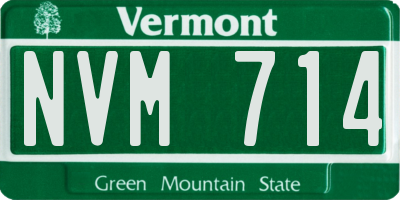 VT license plate NVM714