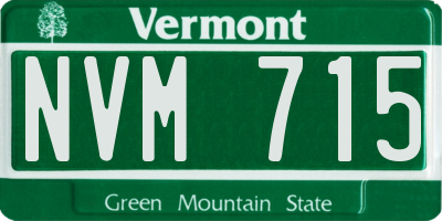 VT license plate NVM715