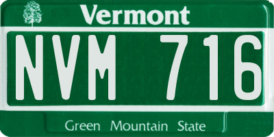 VT license plate NVM716