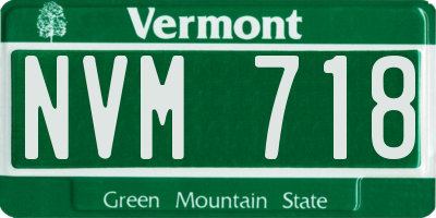 VT license plate NVM718