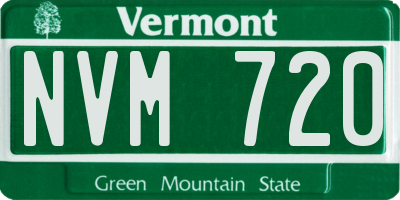 VT license plate NVM720