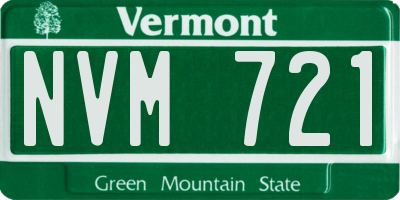 VT license plate NVM721