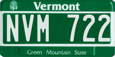 VT license plate NVM722