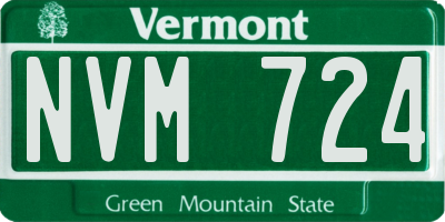 VT license plate NVM724