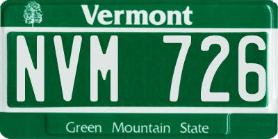 VT license plate NVM726