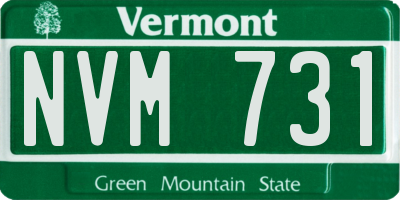 VT license plate NVM731