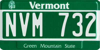 VT license plate NVM732