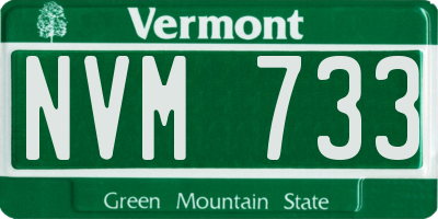 VT license plate NVM733