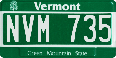 VT license plate NVM735
