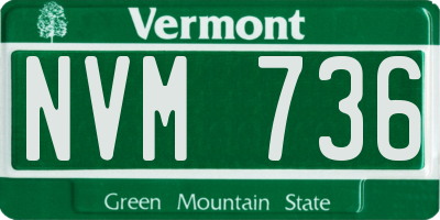 VT license plate NVM736