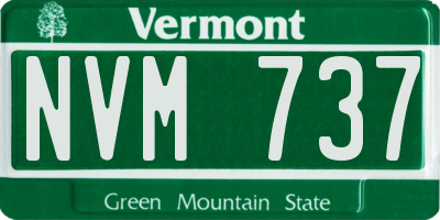 VT license plate NVM737