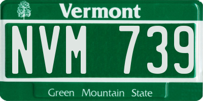 VT license plate NVM739