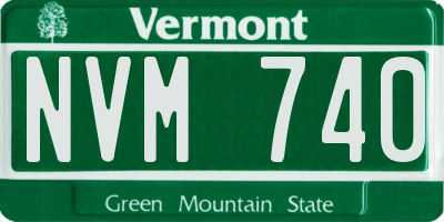 VT license plate NVM740