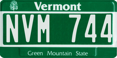 VT license plate NVM744