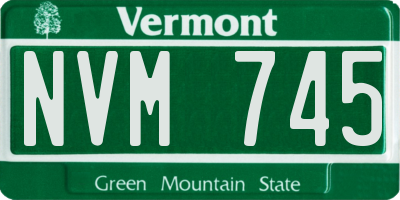VT license plate NVM745