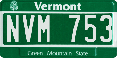 VT license plate NVM753
