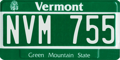 VT license plate NVM755