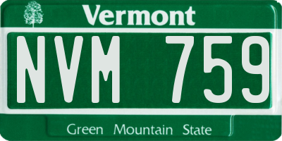 VT license plate NVM759