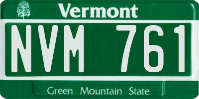 VT license plate NVM761