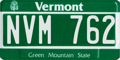 VT license plate NVM762