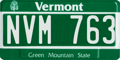 VT license plate NVM763