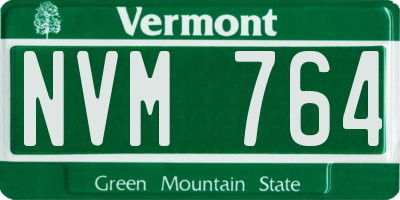VT license plate NVM764