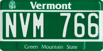 VT license plate NVM766