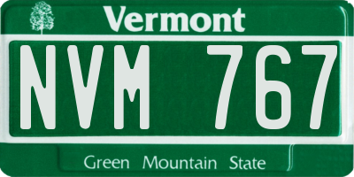 VT license plate NVM767