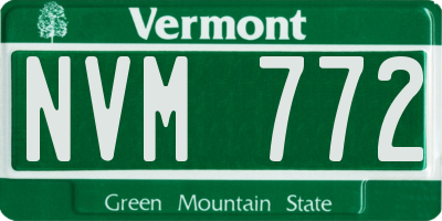 VT license plate NVM772