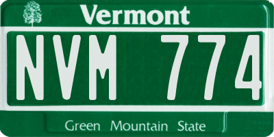 VT license plate NVM774