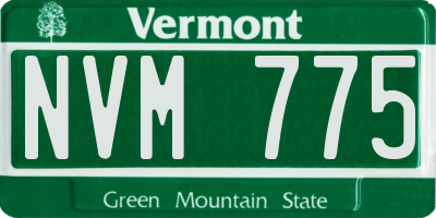 VT license plate NVM775