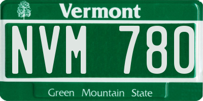 VT license plate NVM780