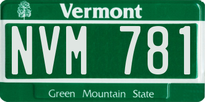 VT license plate NVM781