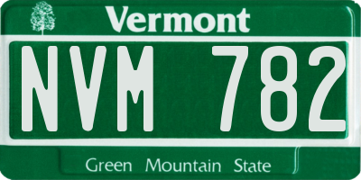 VT license plate NVM782