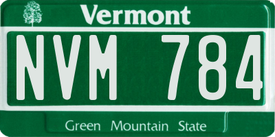 VT license plate NVM784