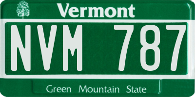 VT license plate NVM787