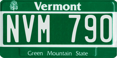 VT license plate NVM790