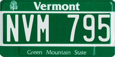 VT license plate NVM795
