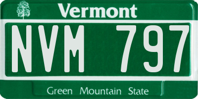 VT license plate NVM797